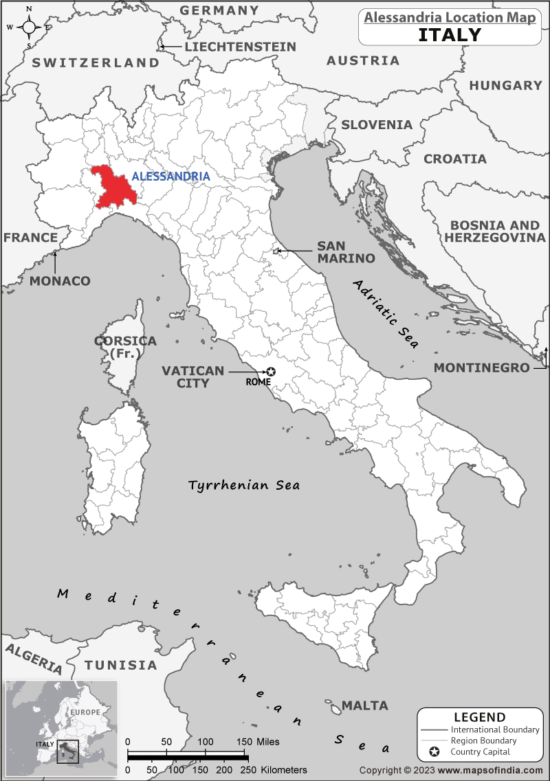 Alessandria Location Map