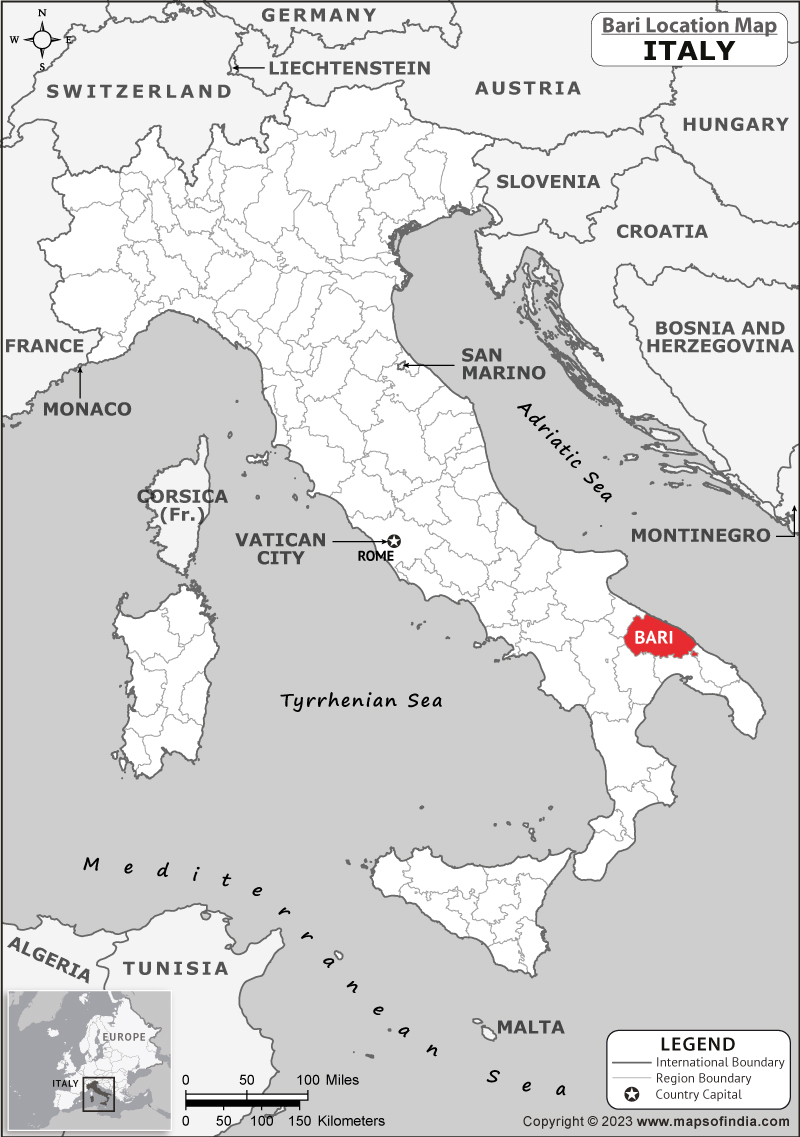 Bari Location Map