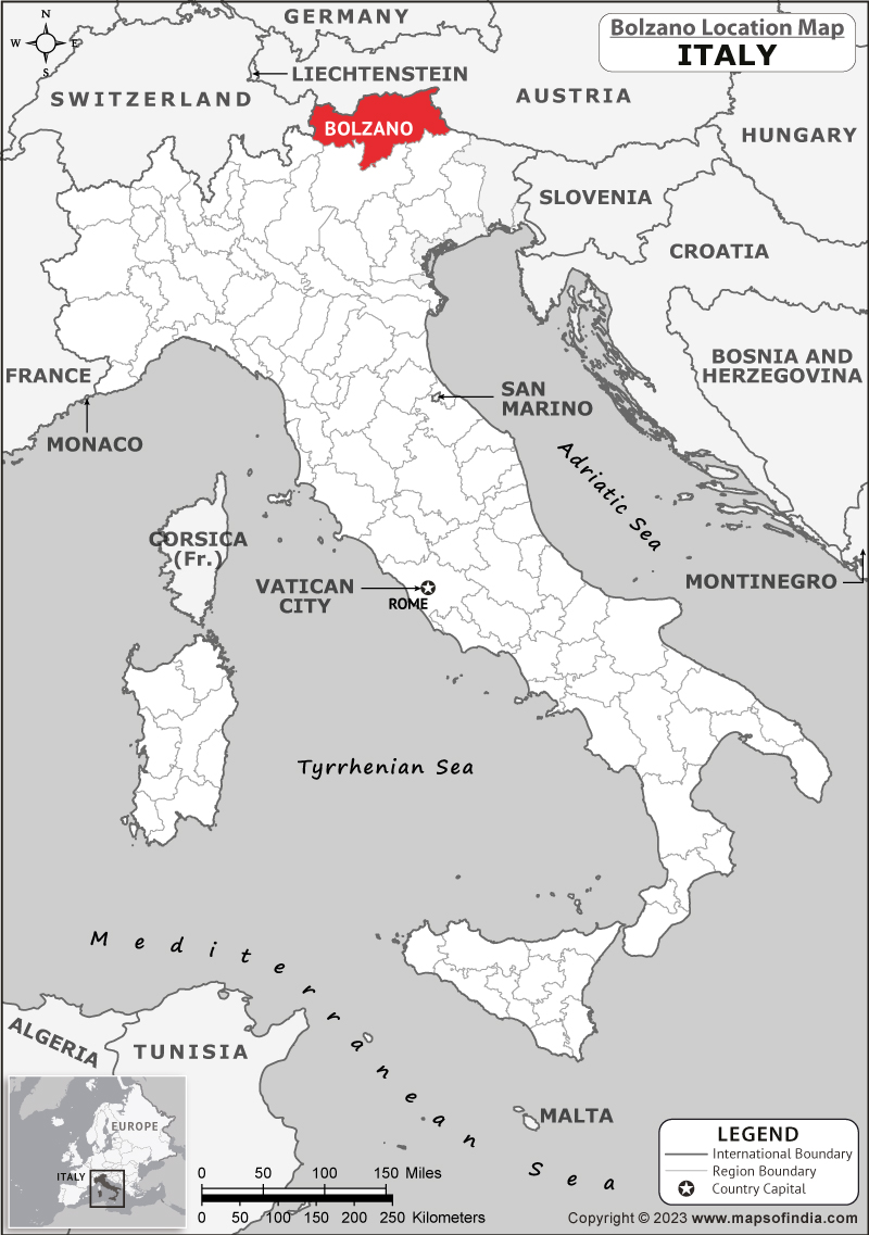 Bolzano Location Map