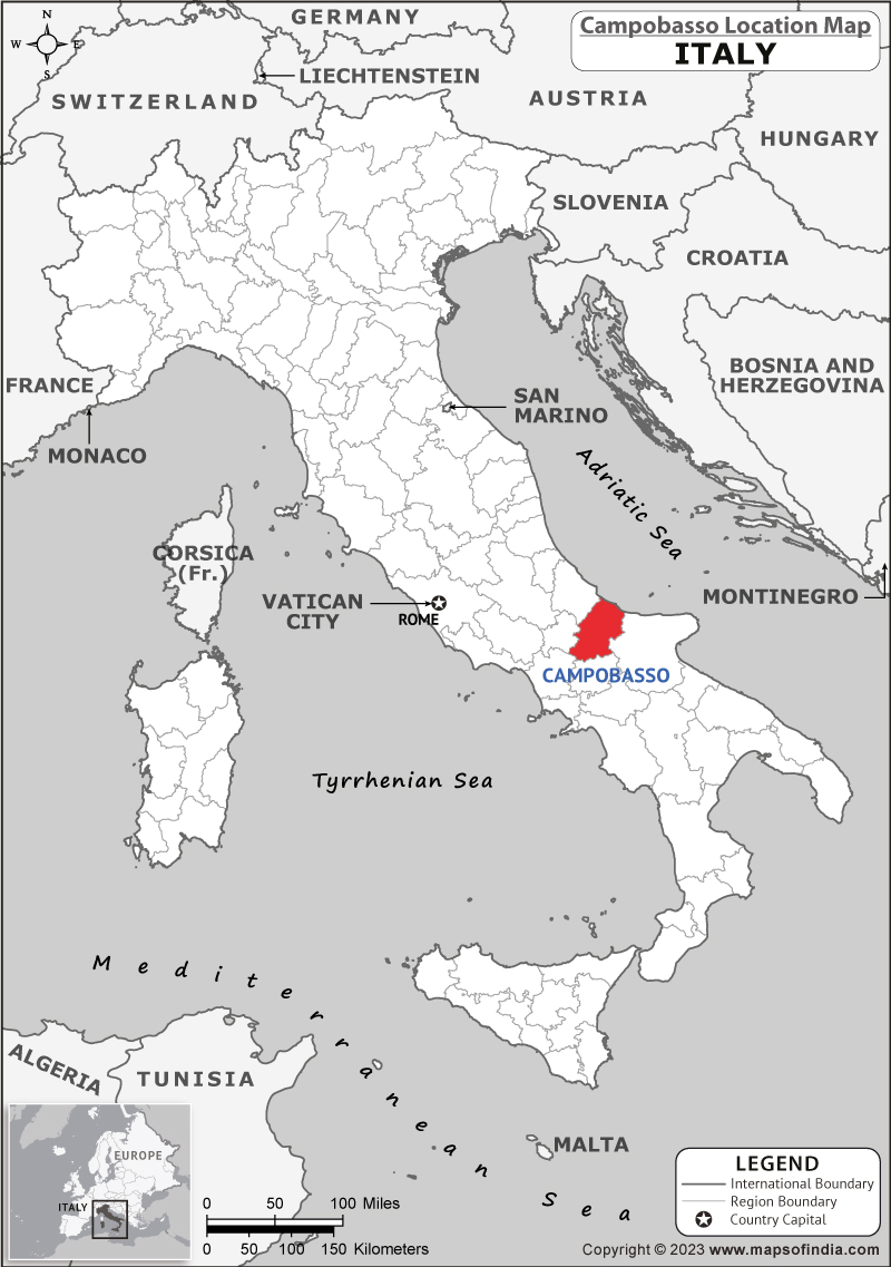 Campobasso Location Map