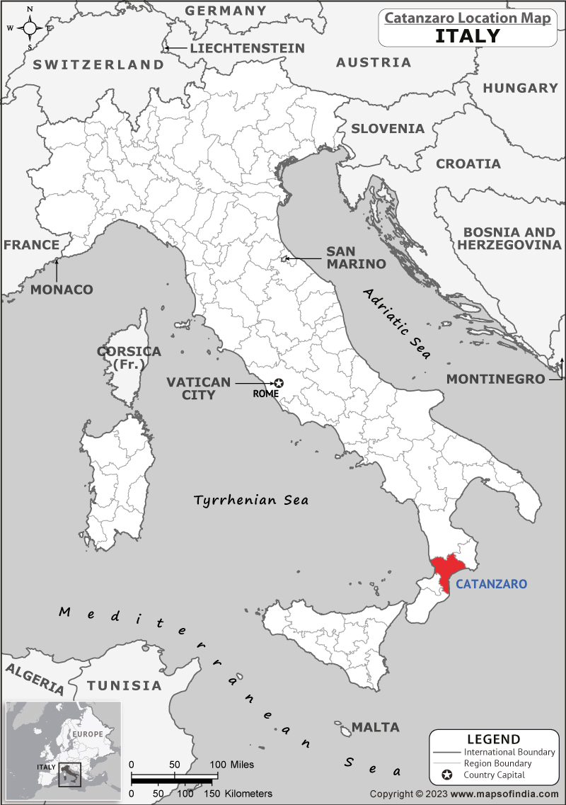 Catanzaro Location Map