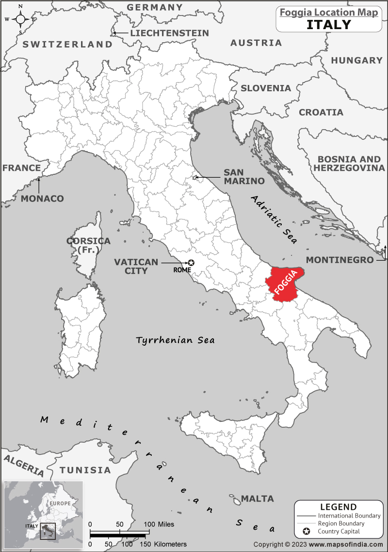 Foggia Location Map