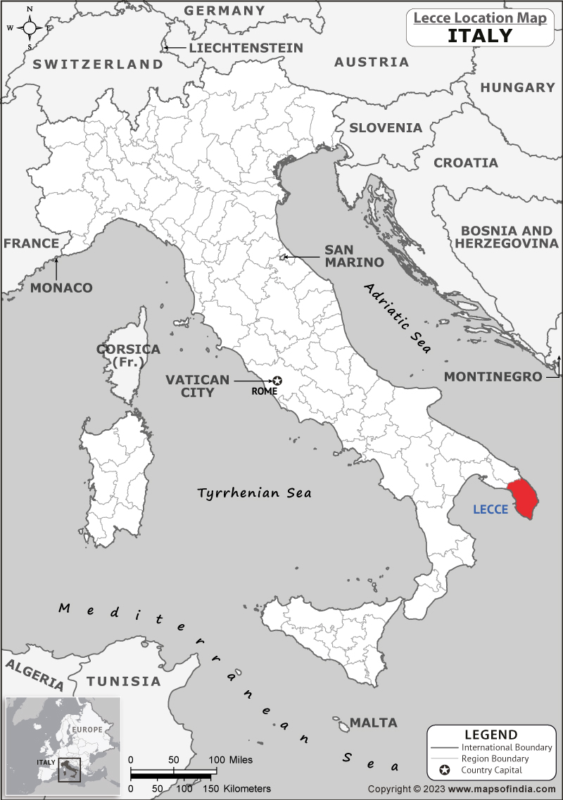 Lecce Location Map