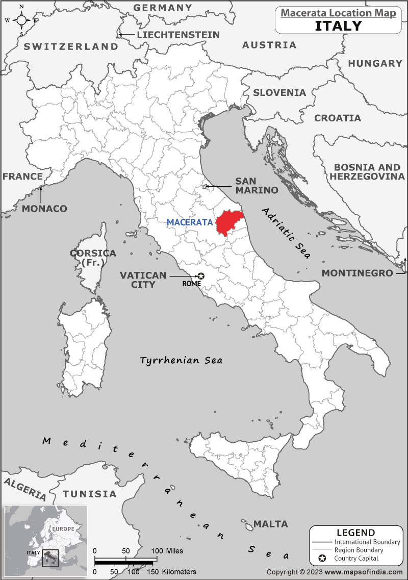 Macerata Location Map