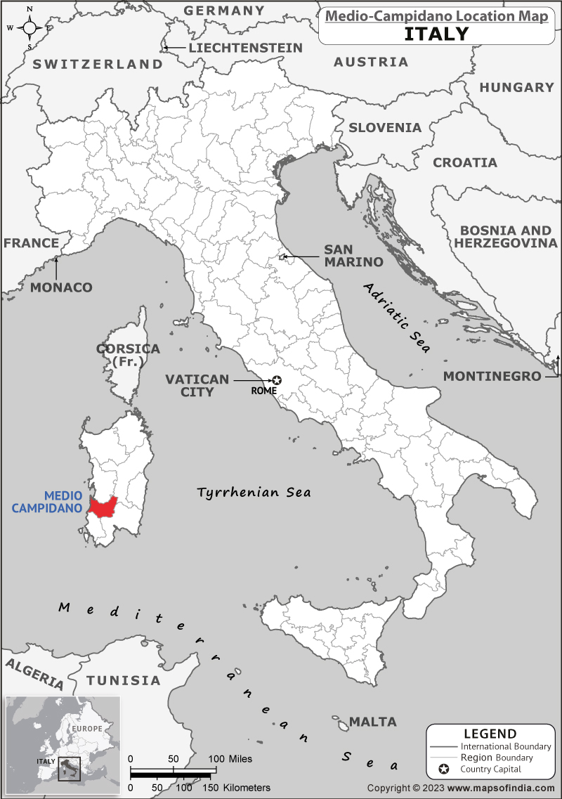 Medio Campidano Location Map