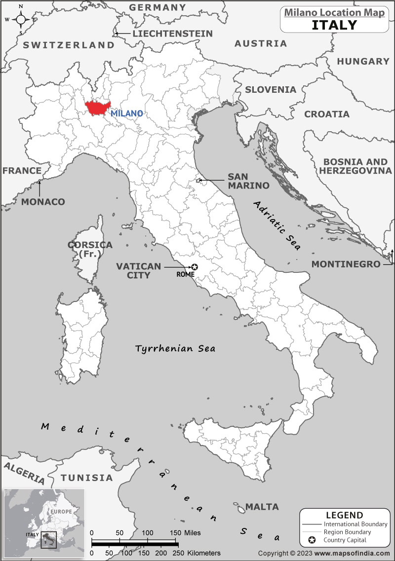 Milano Location Map