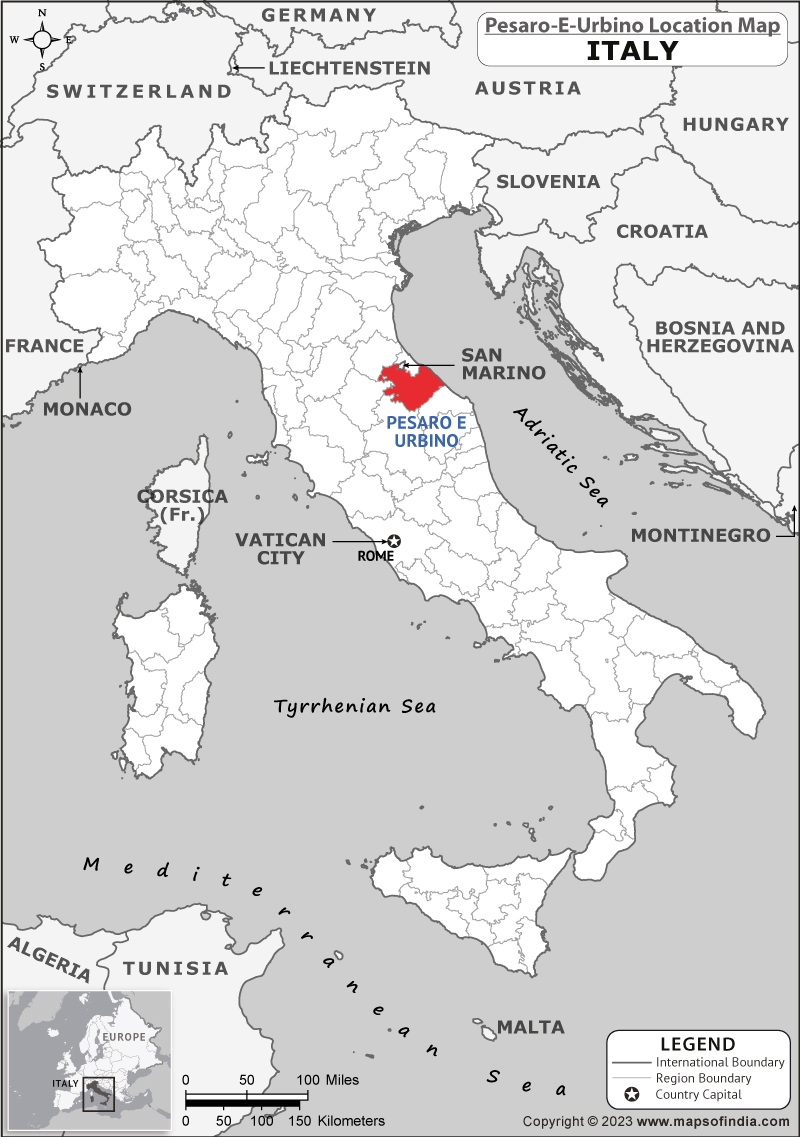 Pesaro E Urbino Location Map