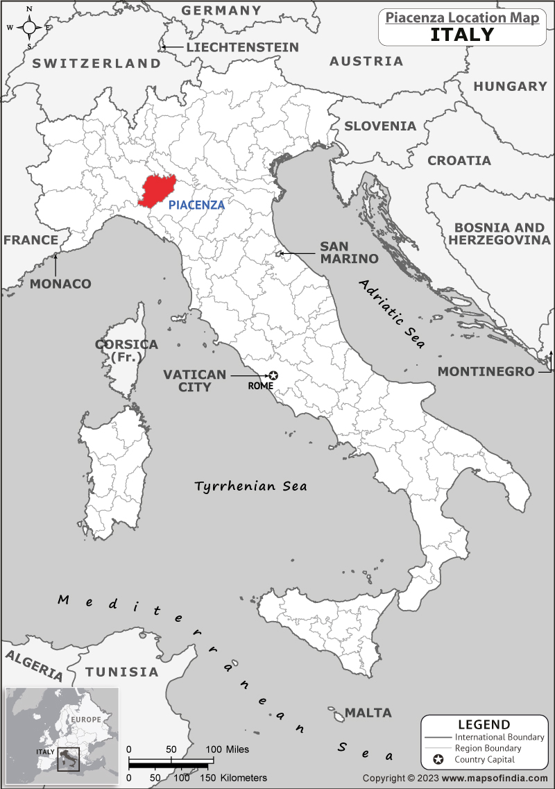 Piacenza Location Map