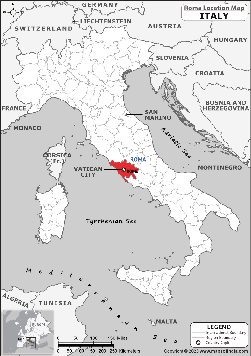 Map of Roma Location Roma Location Map