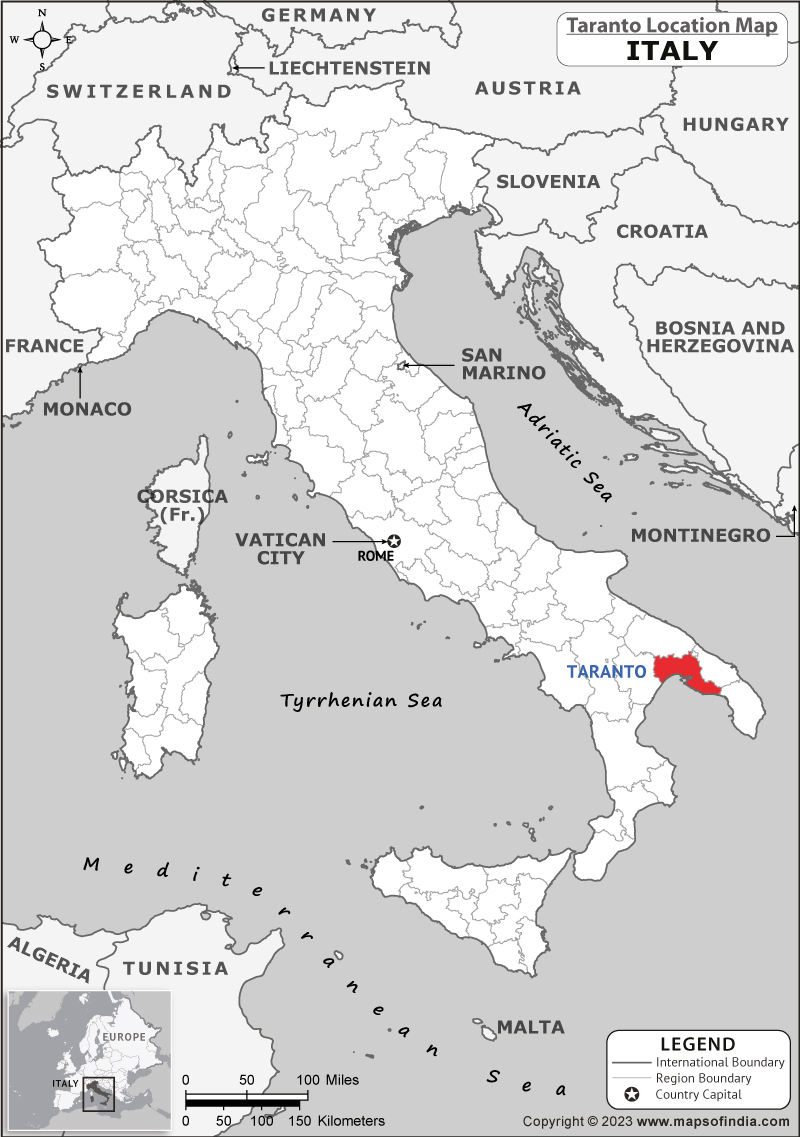 Taranto Location Map