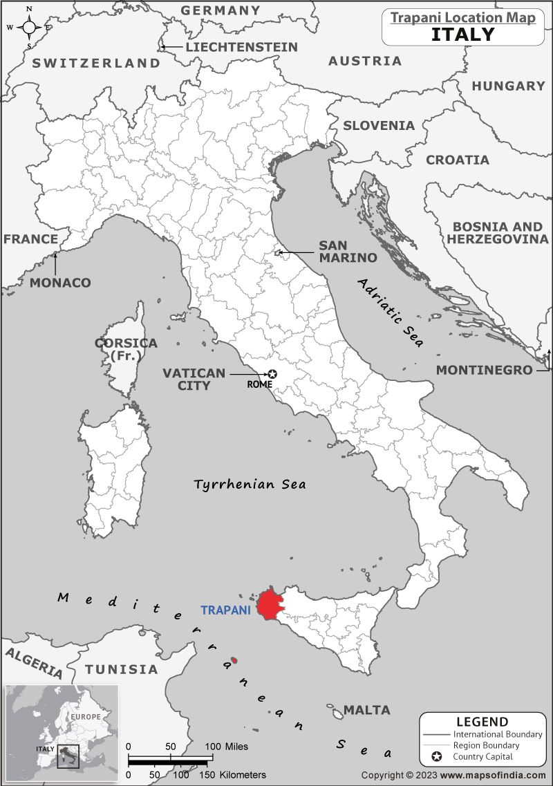 Trapani Location Map