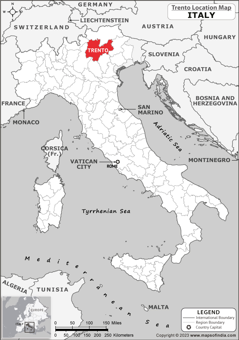 Trento Location Map