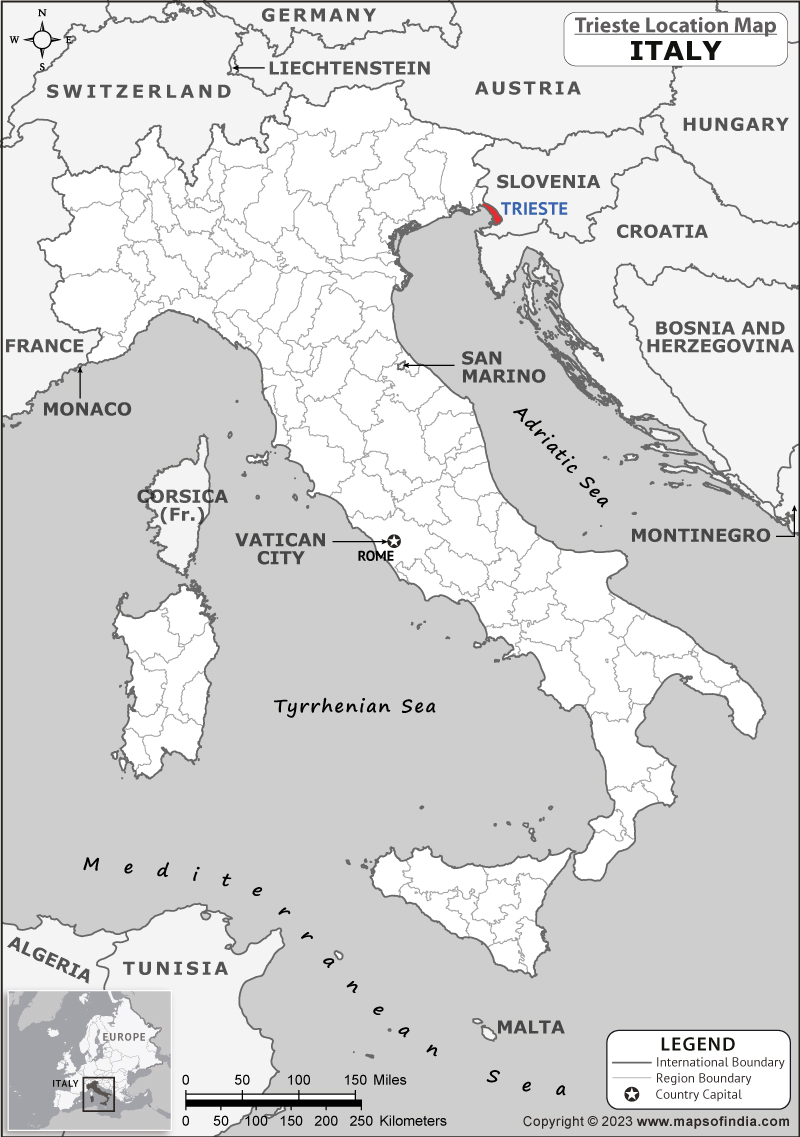 Trieste Location Map