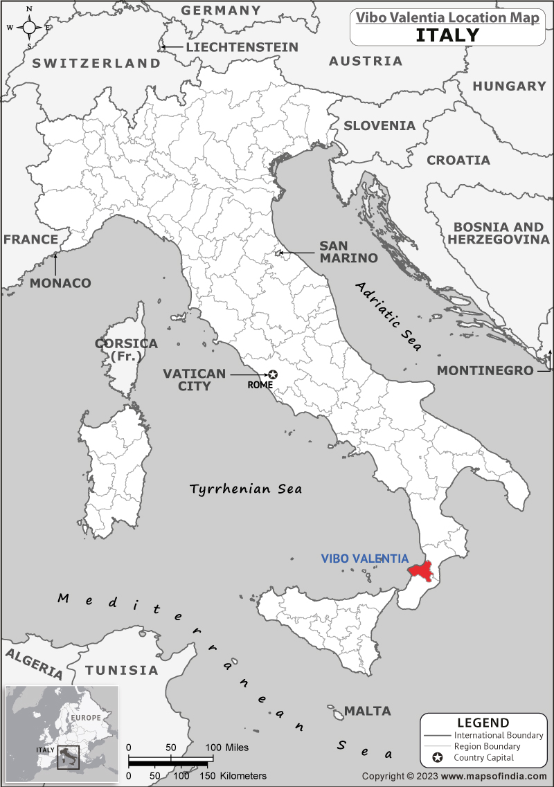 Vibo Valentia Location Map