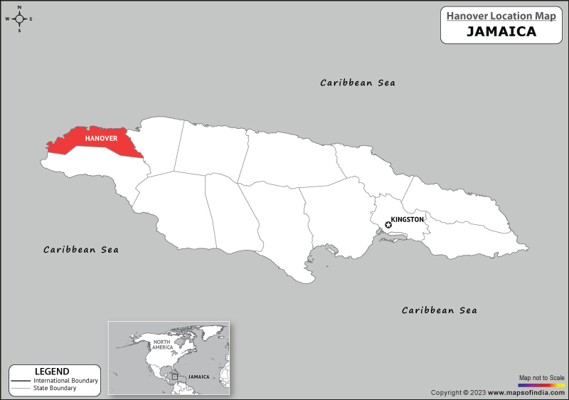 Where is Hanover Located in Jamaica?  Hanover Location Map in the Jamaica