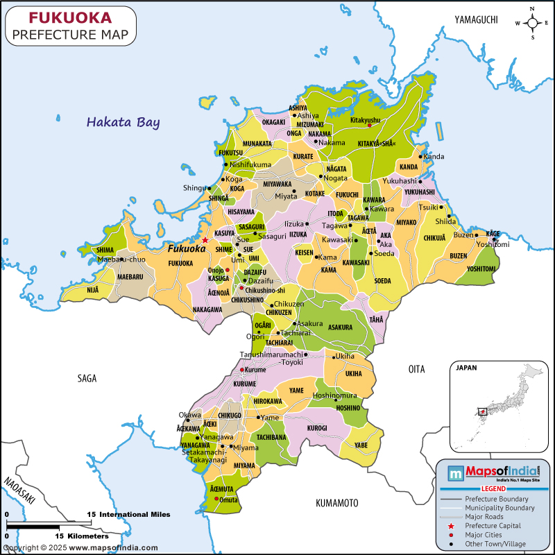 Fukuoka Map | Location, Districts & Geography Overview