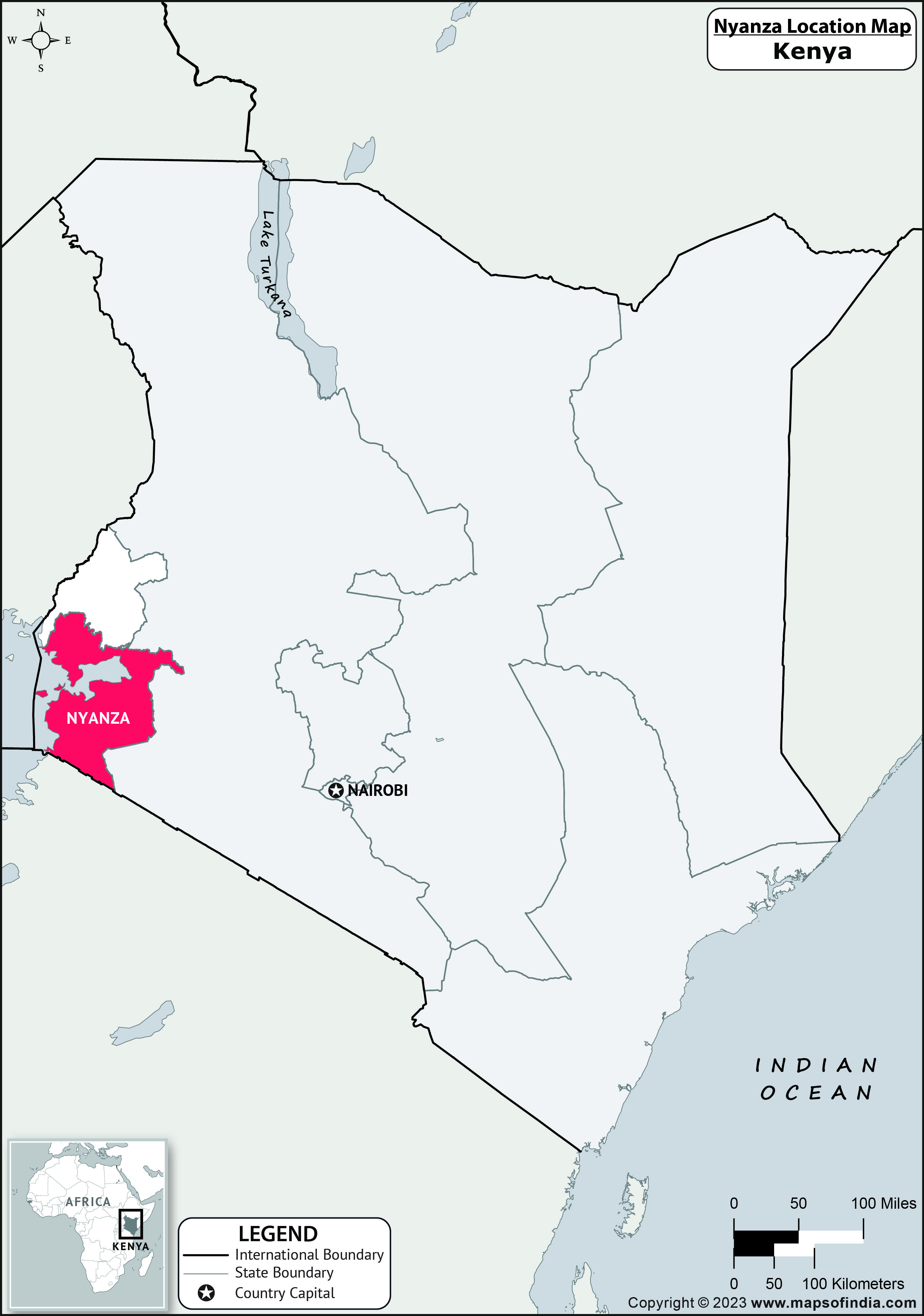 Nyanza Location Map