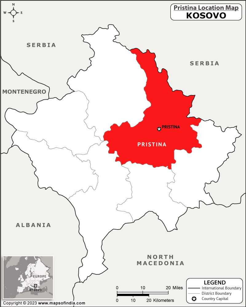 Pristina Location Map