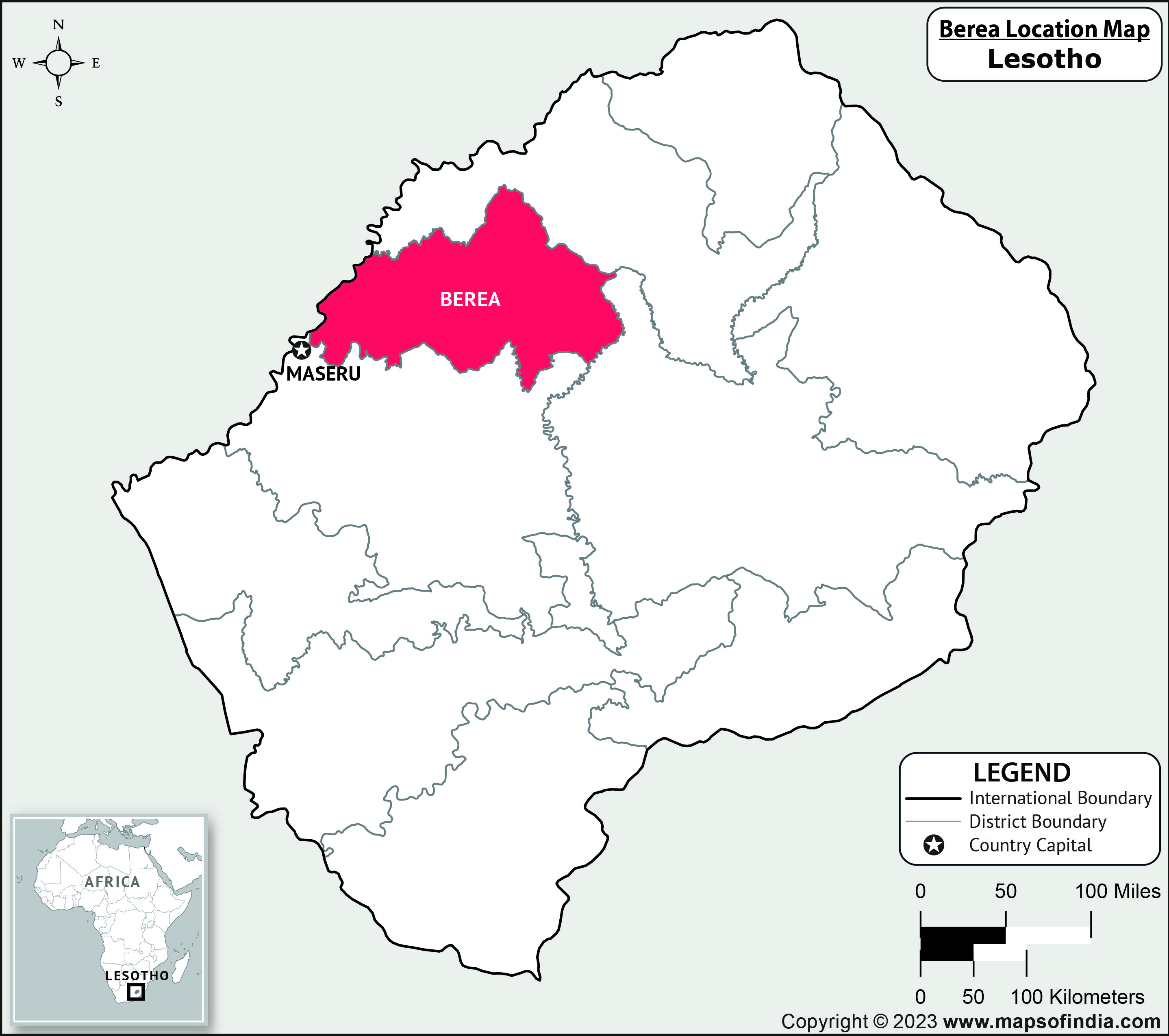 Berea Location Map