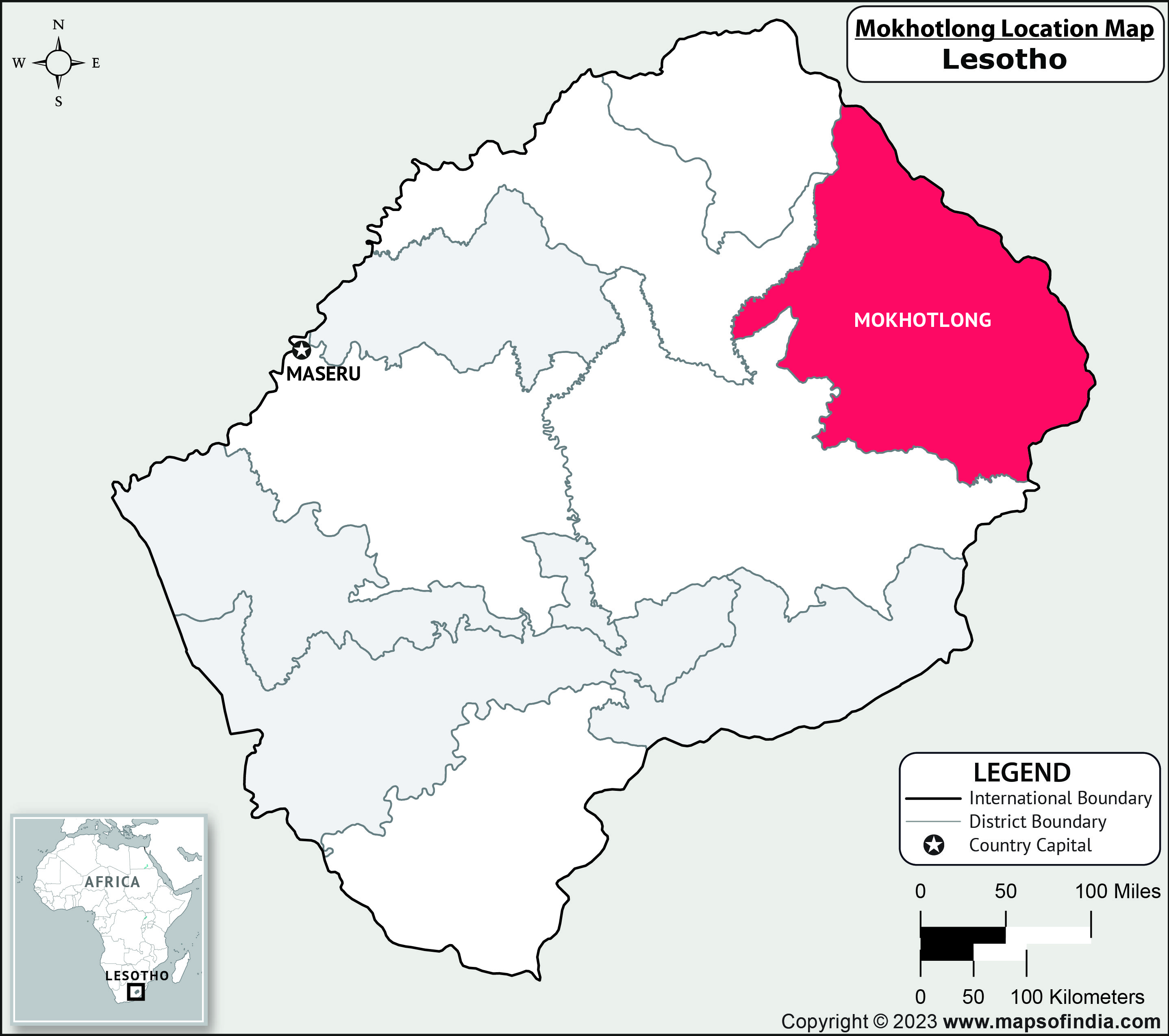 Mokhotlong Location Map