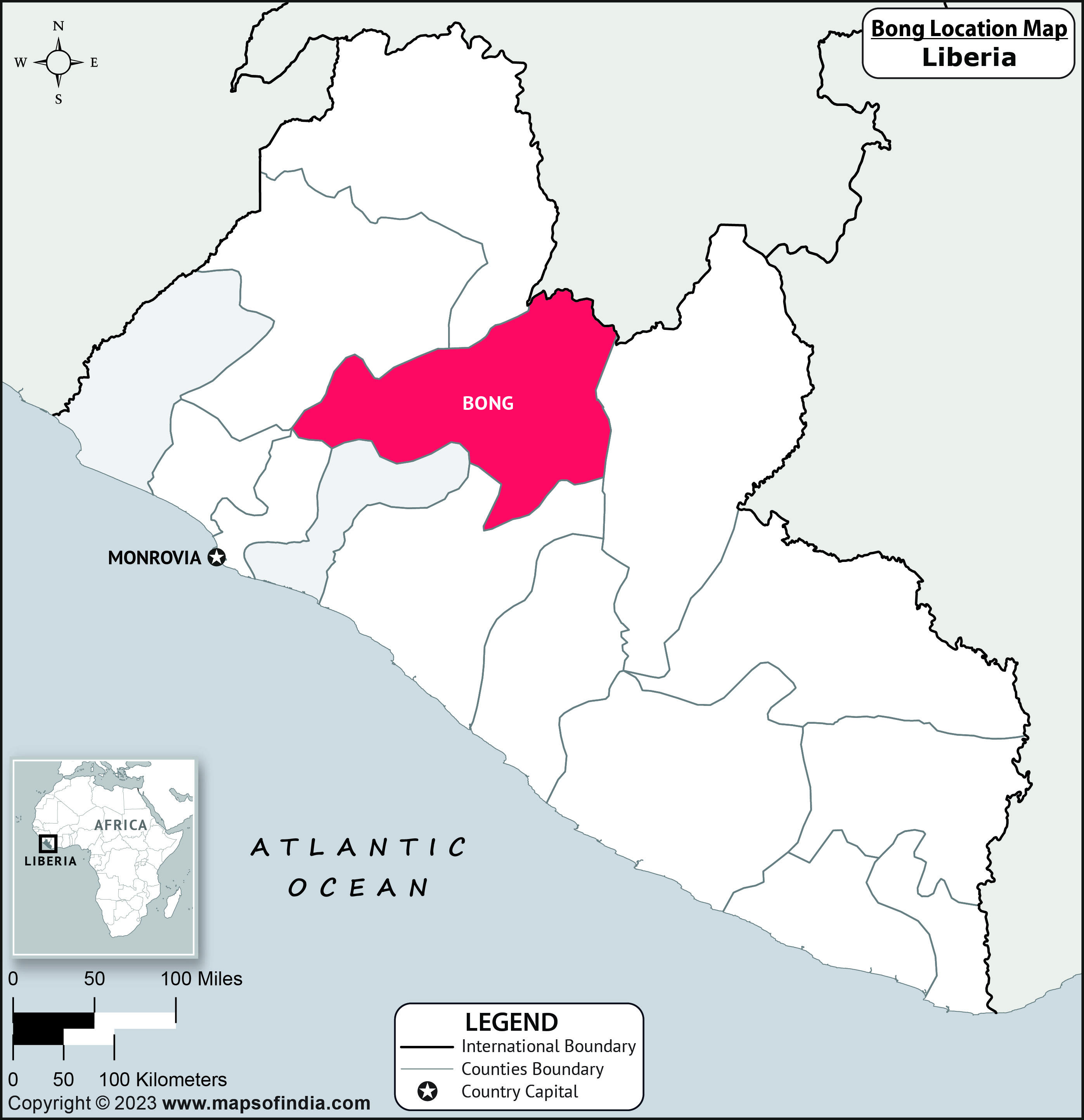 Bong Location Map