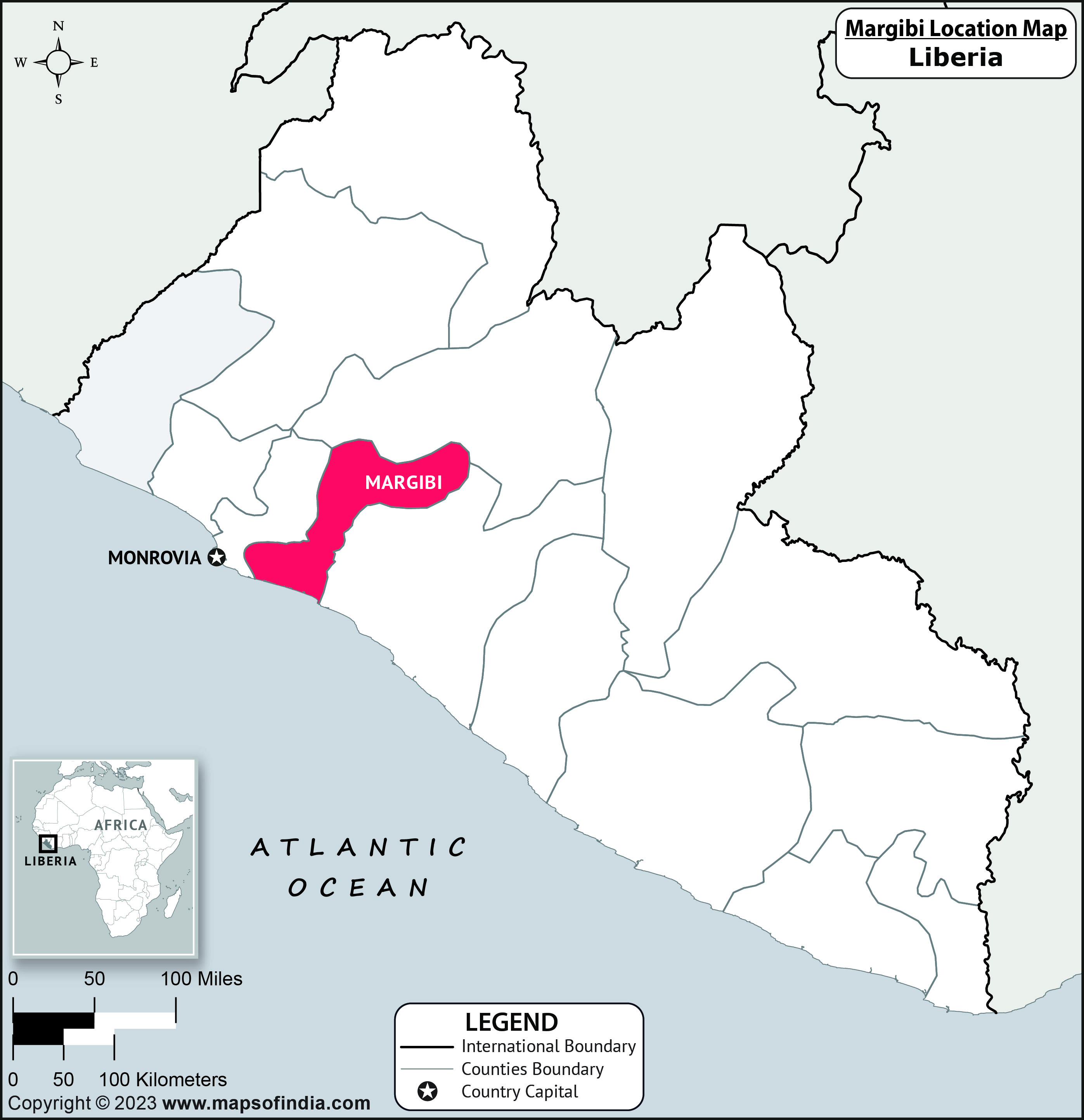Margibi Location Map
