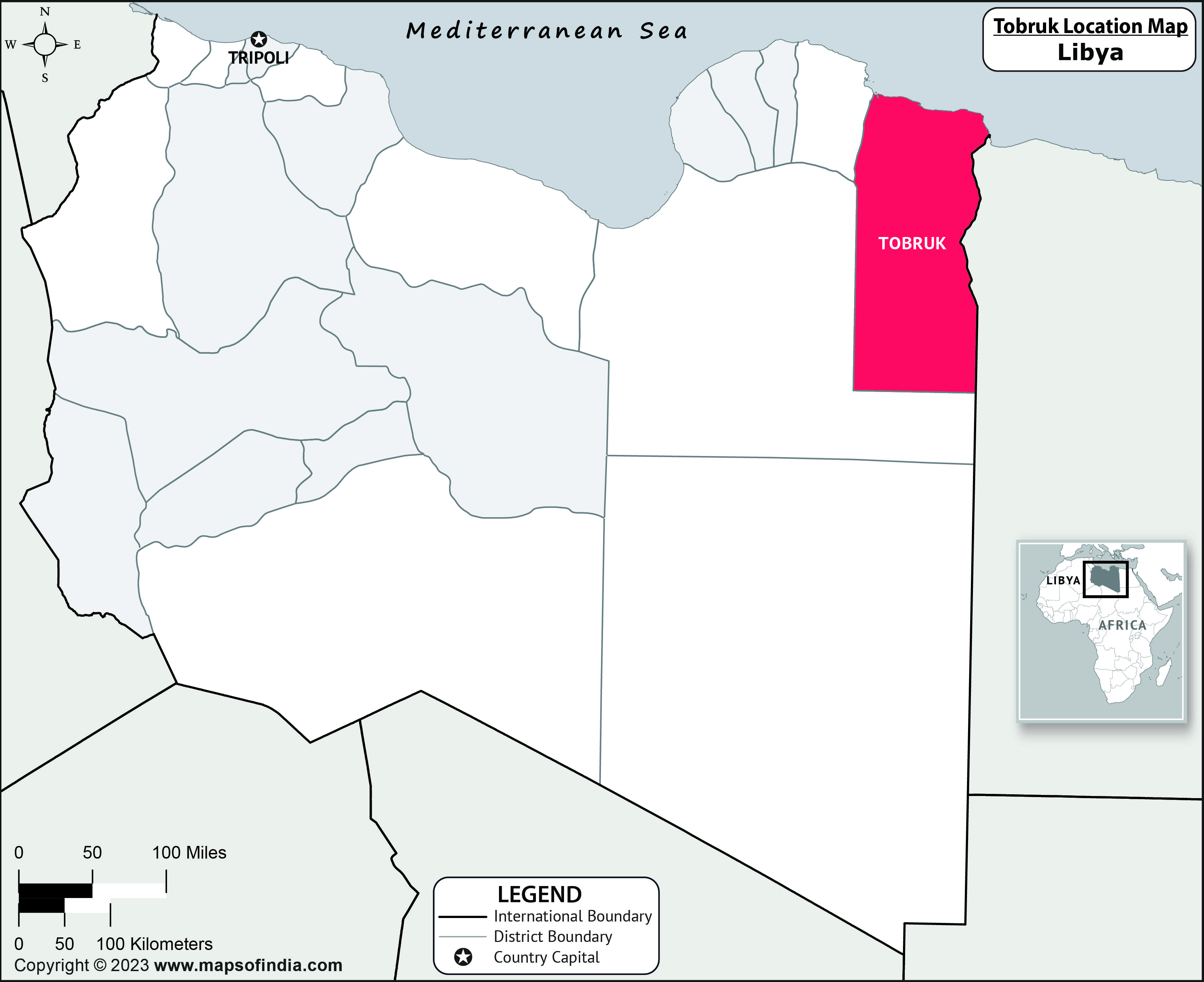 Tobruk Location Map