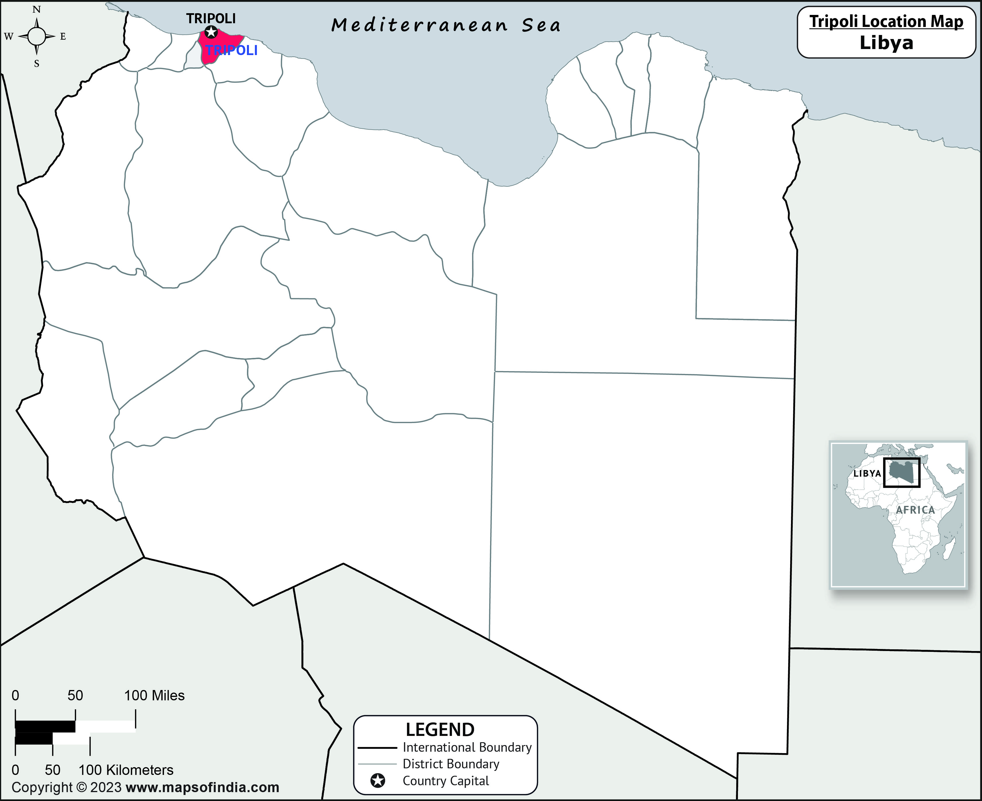 Tripoli Location Map