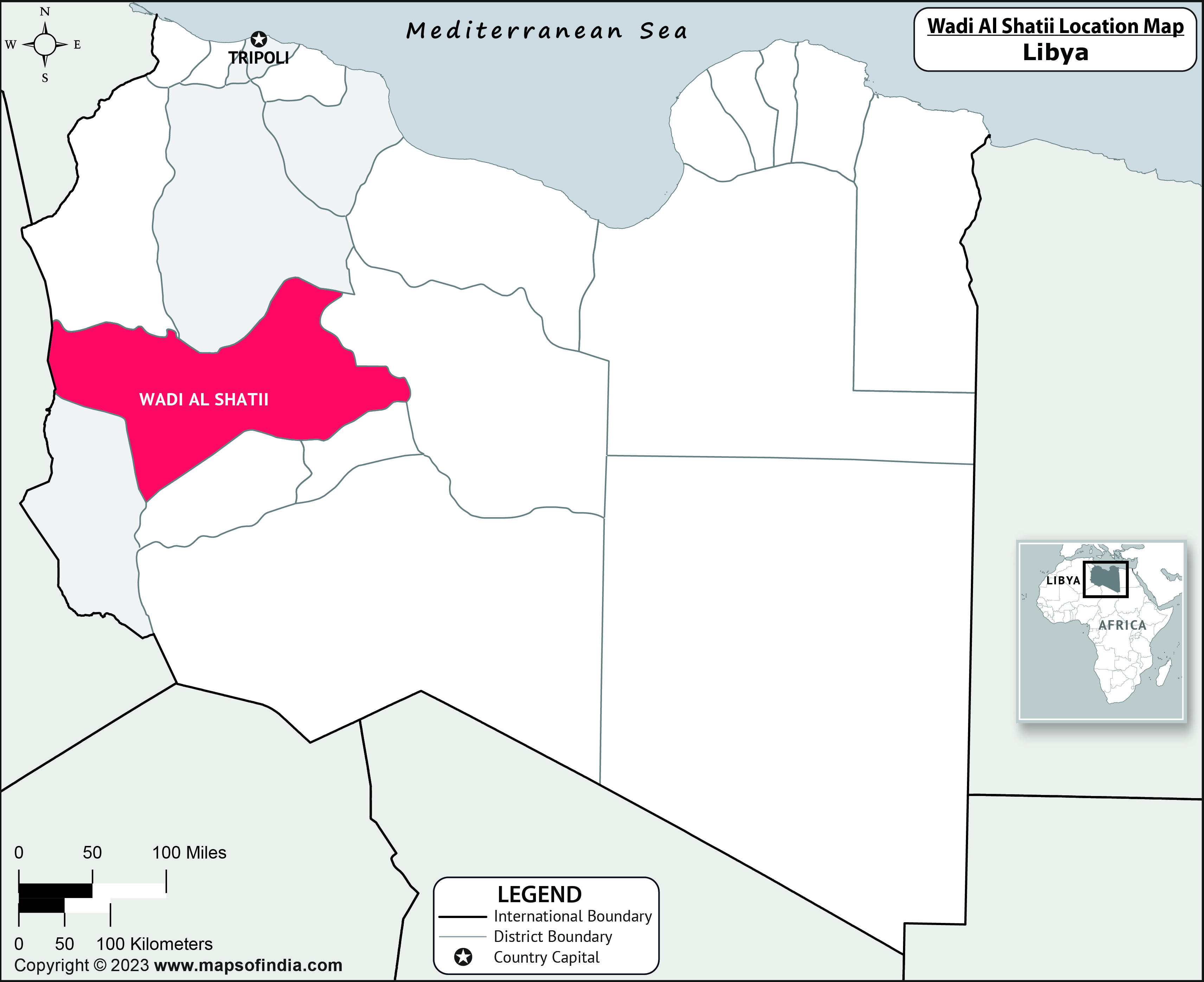 Wadi Al Shatii Location Map