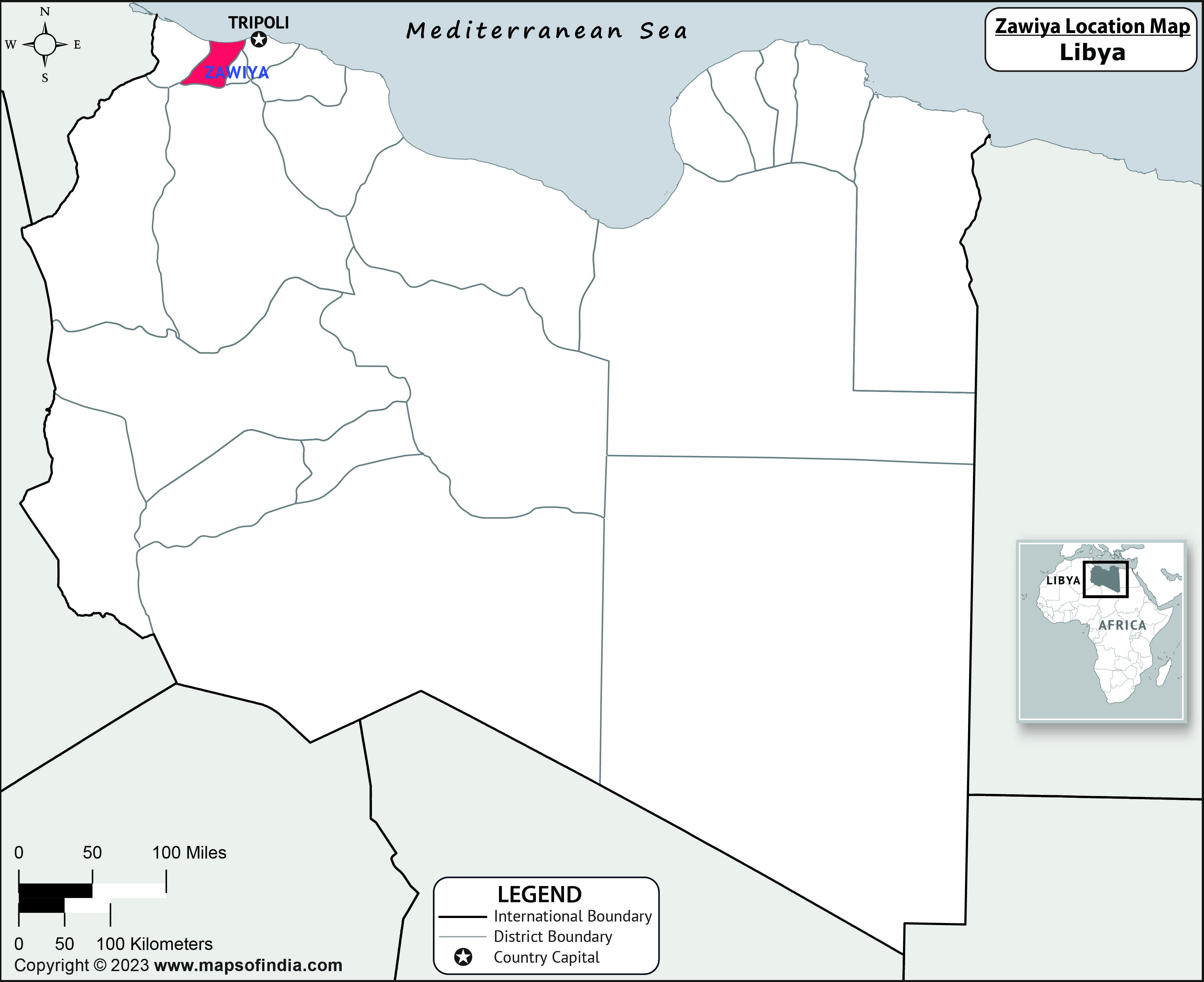 Zawiya Location Map