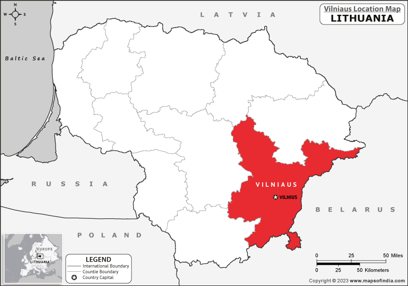 Vilniaus Location Map