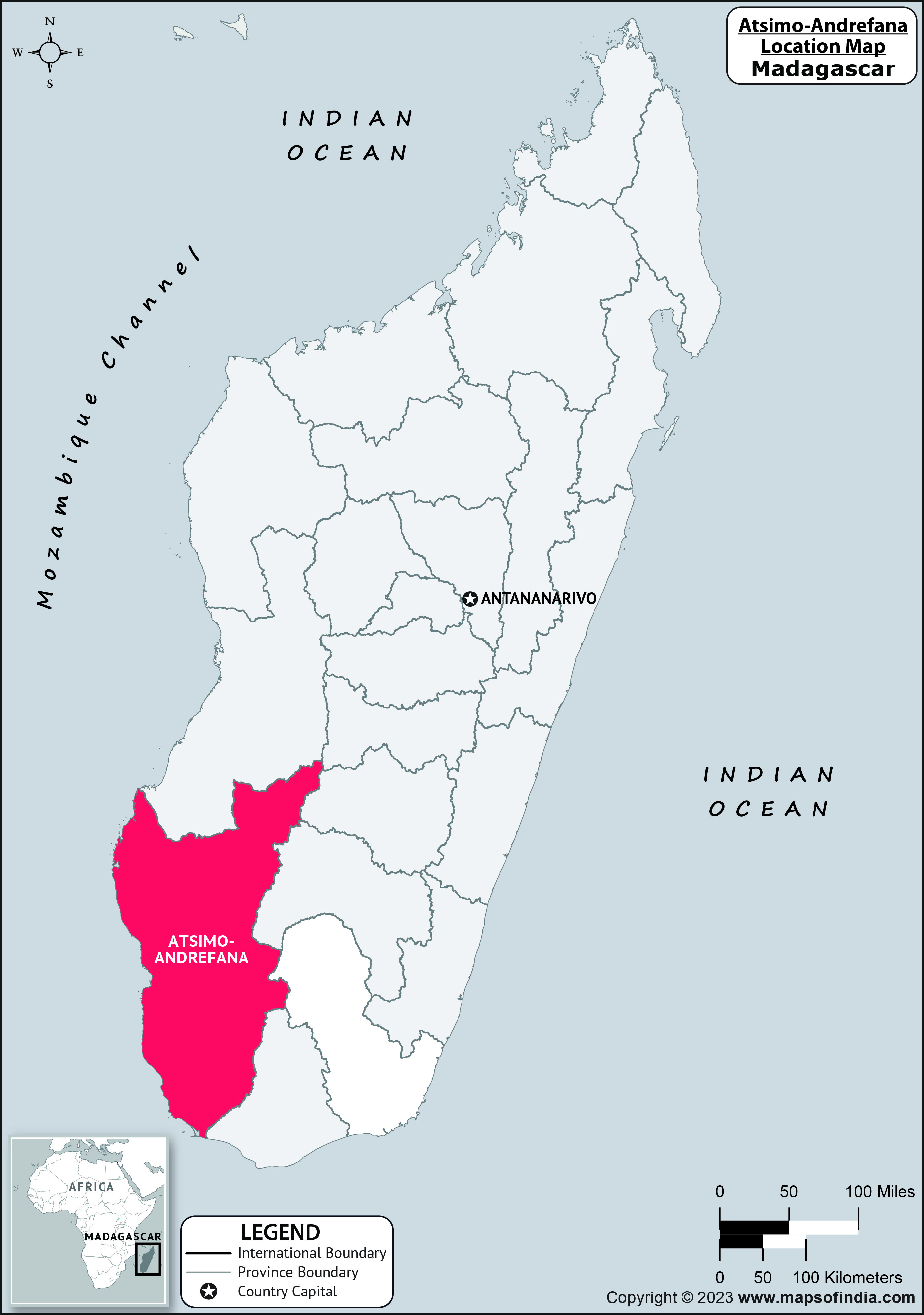 Atsimo Andrefana Location Map
