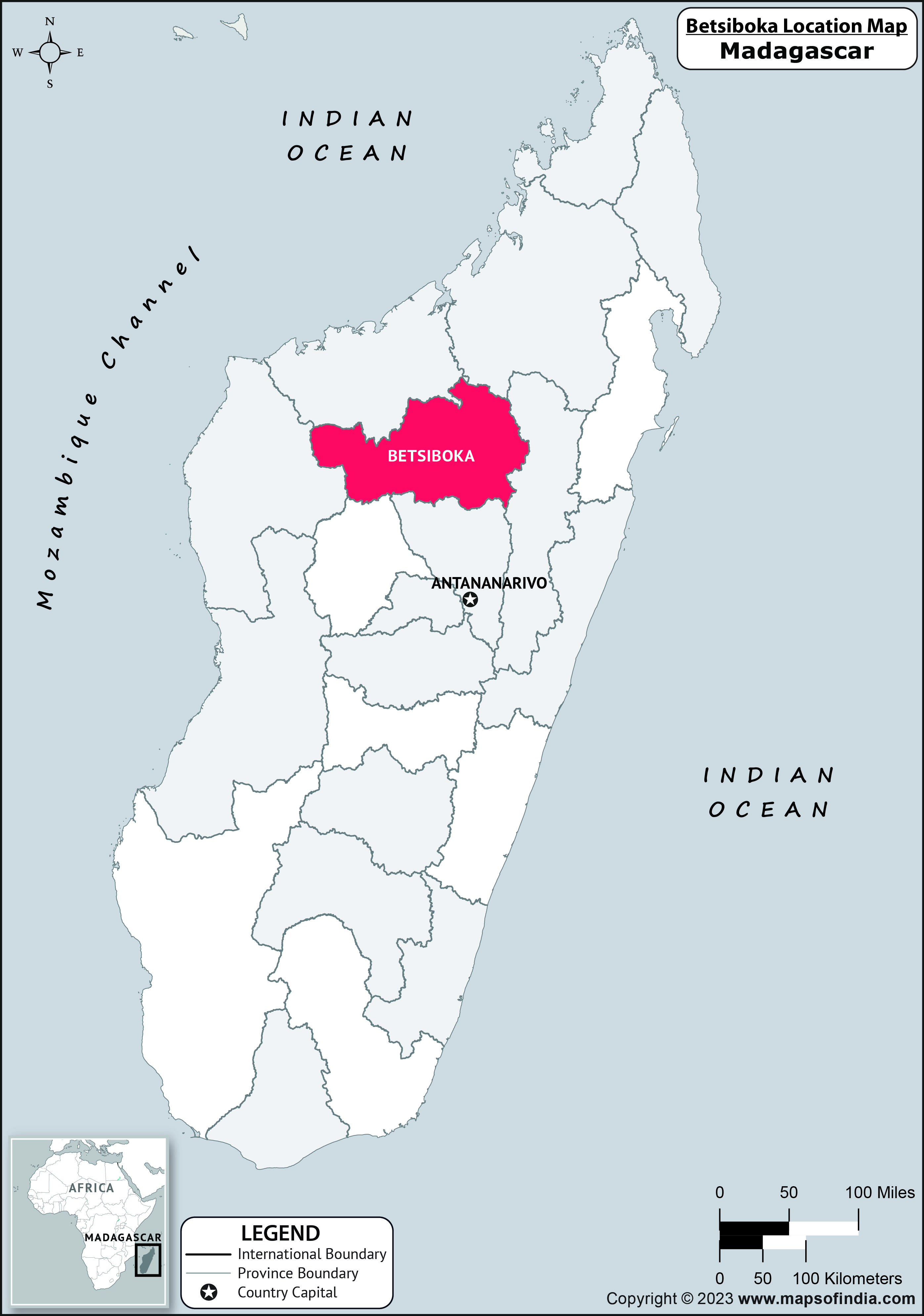 Map of Betsiboka Location Betsiboka Location Map