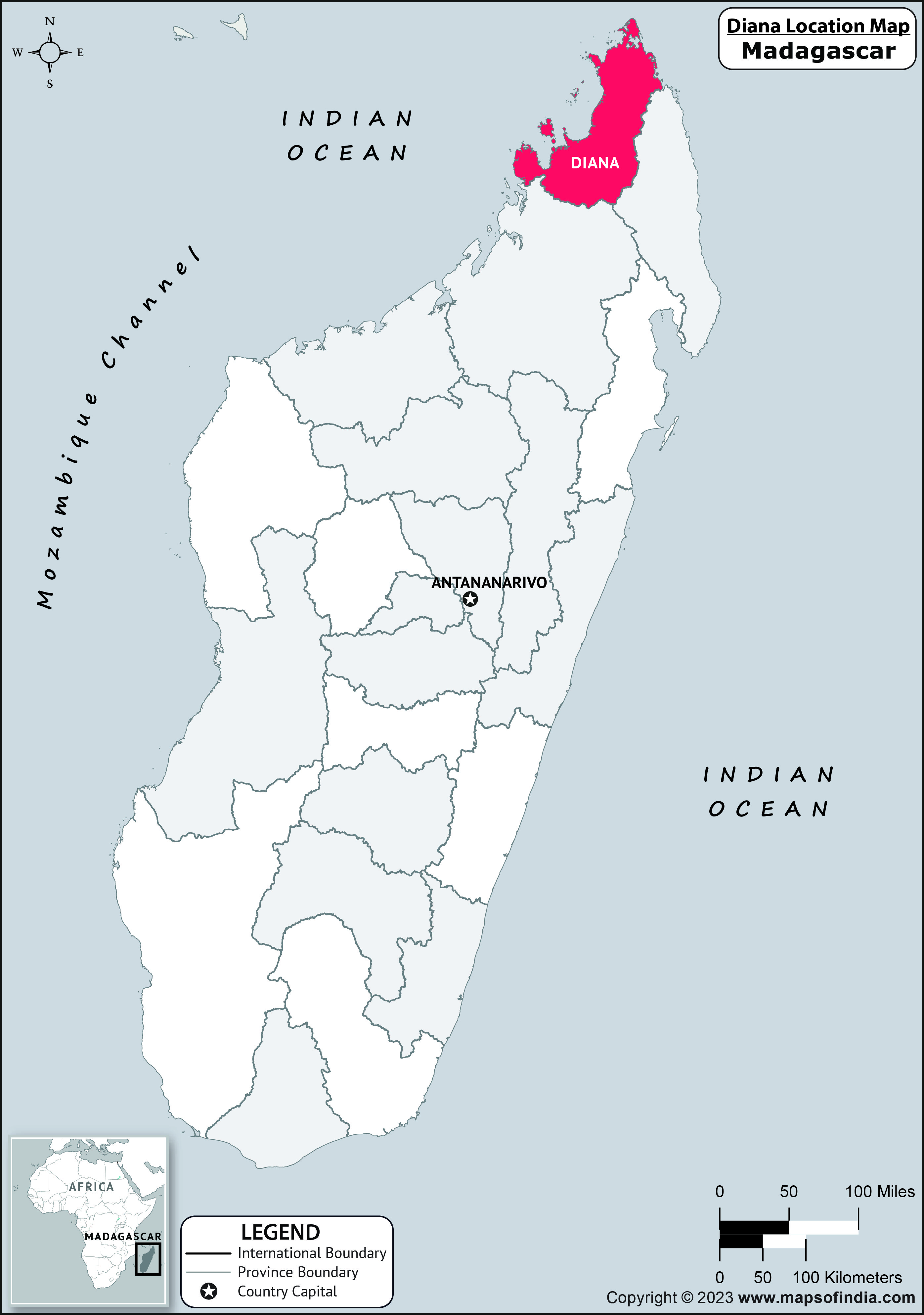 Diana Location Map