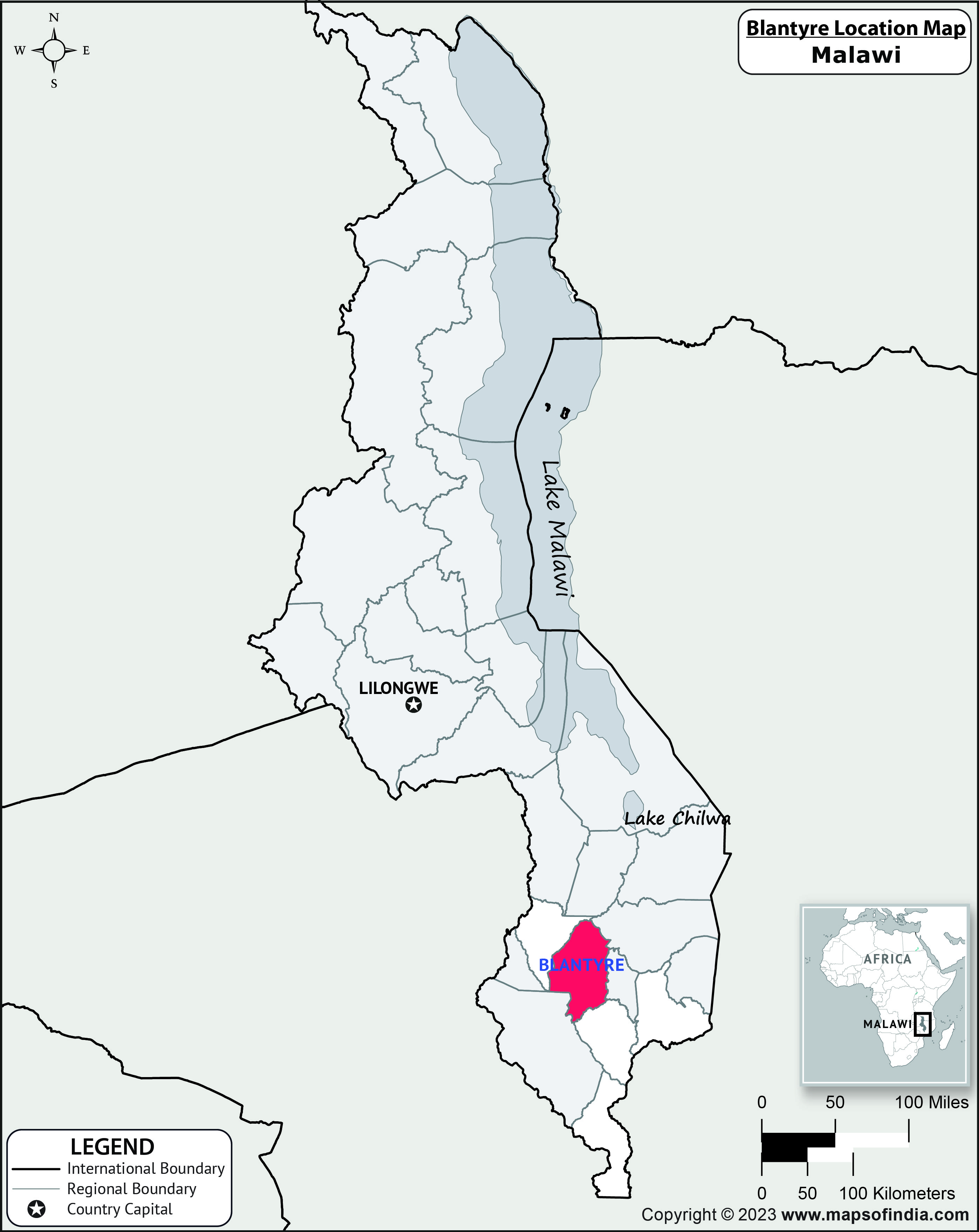 Blantyre Location Map