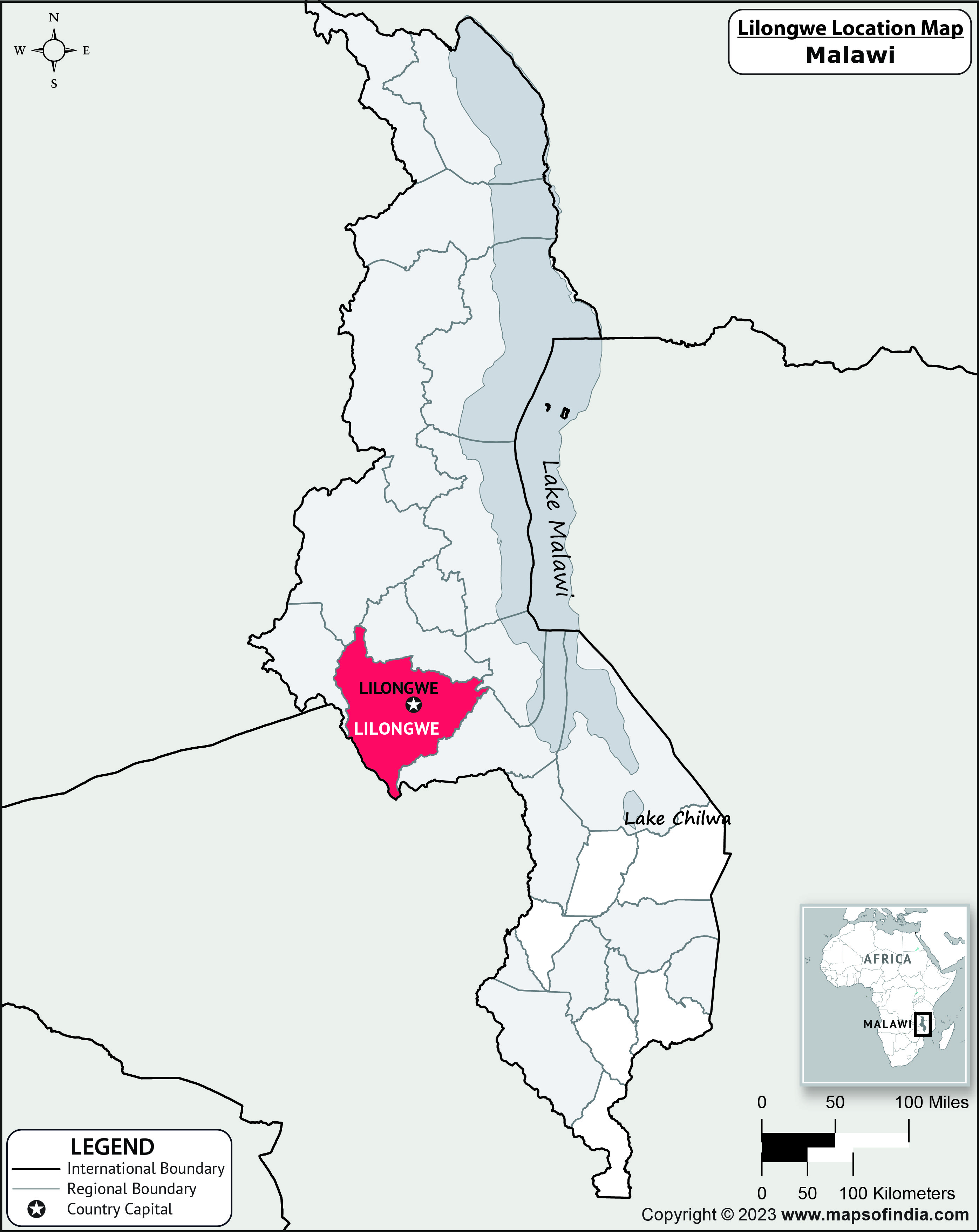 lilongwe Location Map