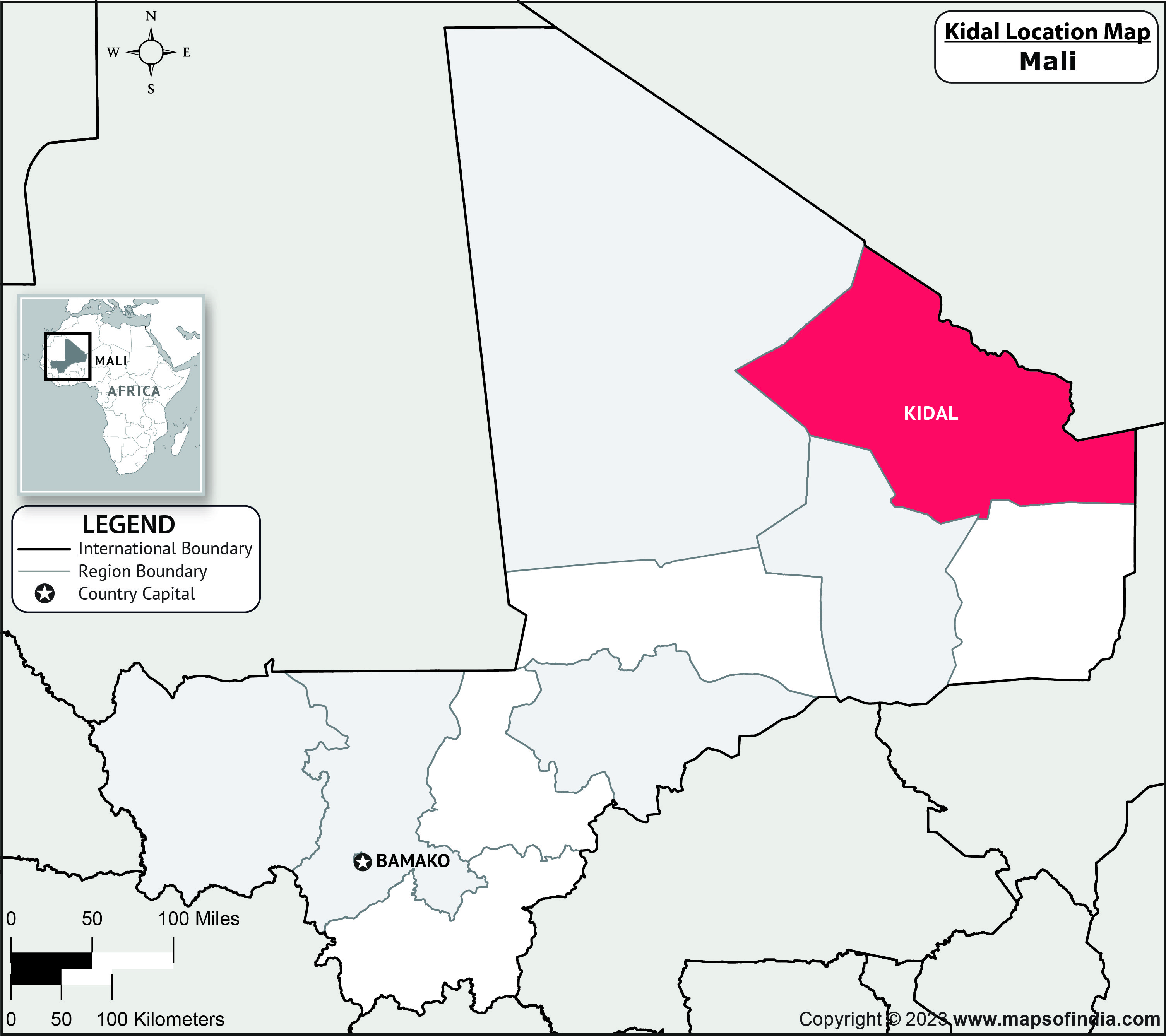 Kidal Location Map