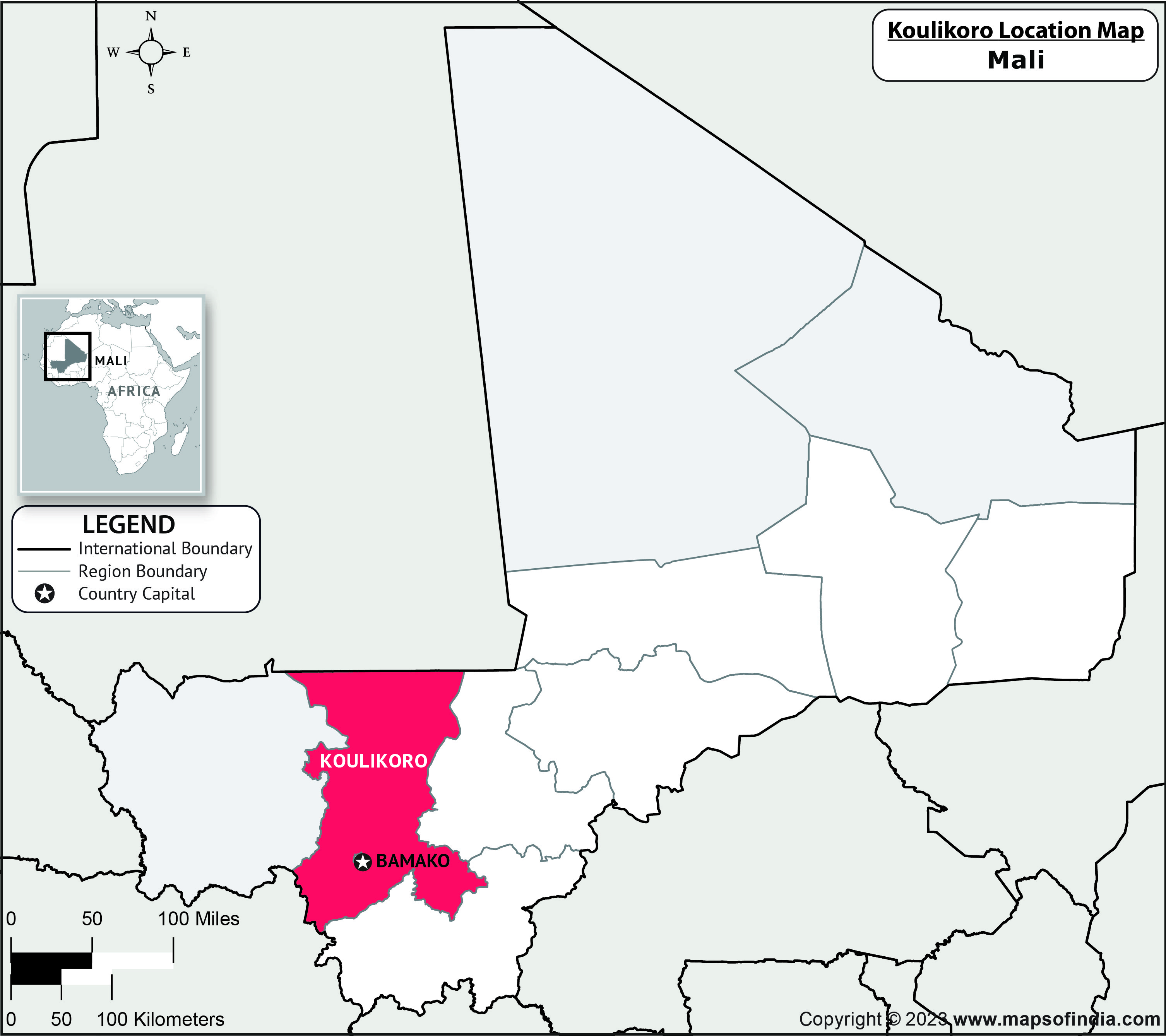 Koulikoro Location Map