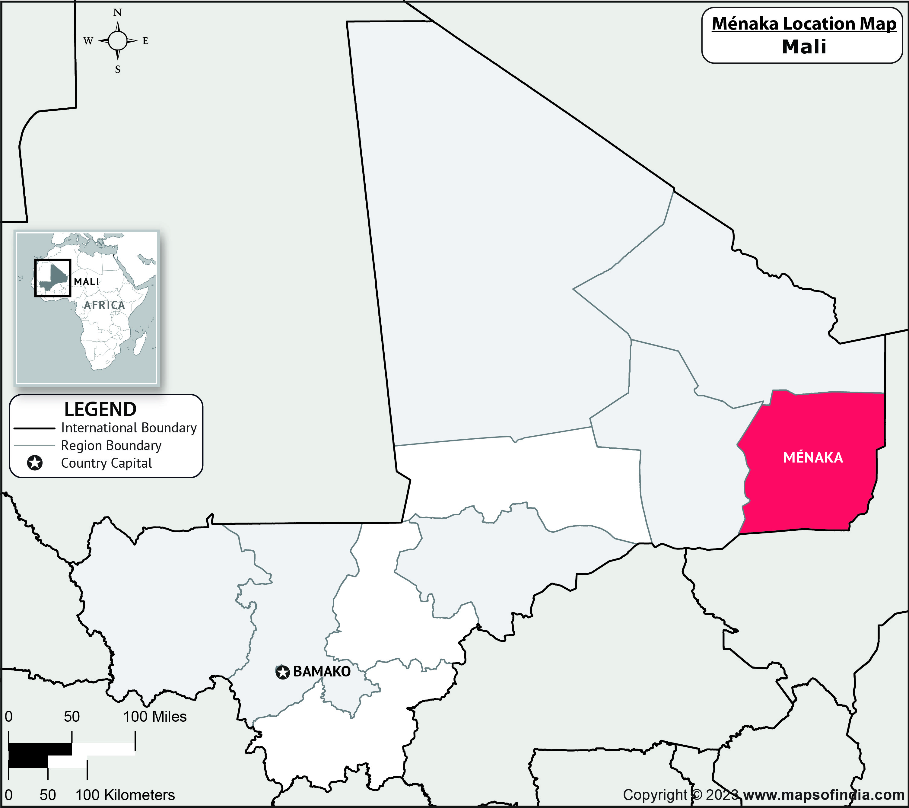 Menaka Location Map