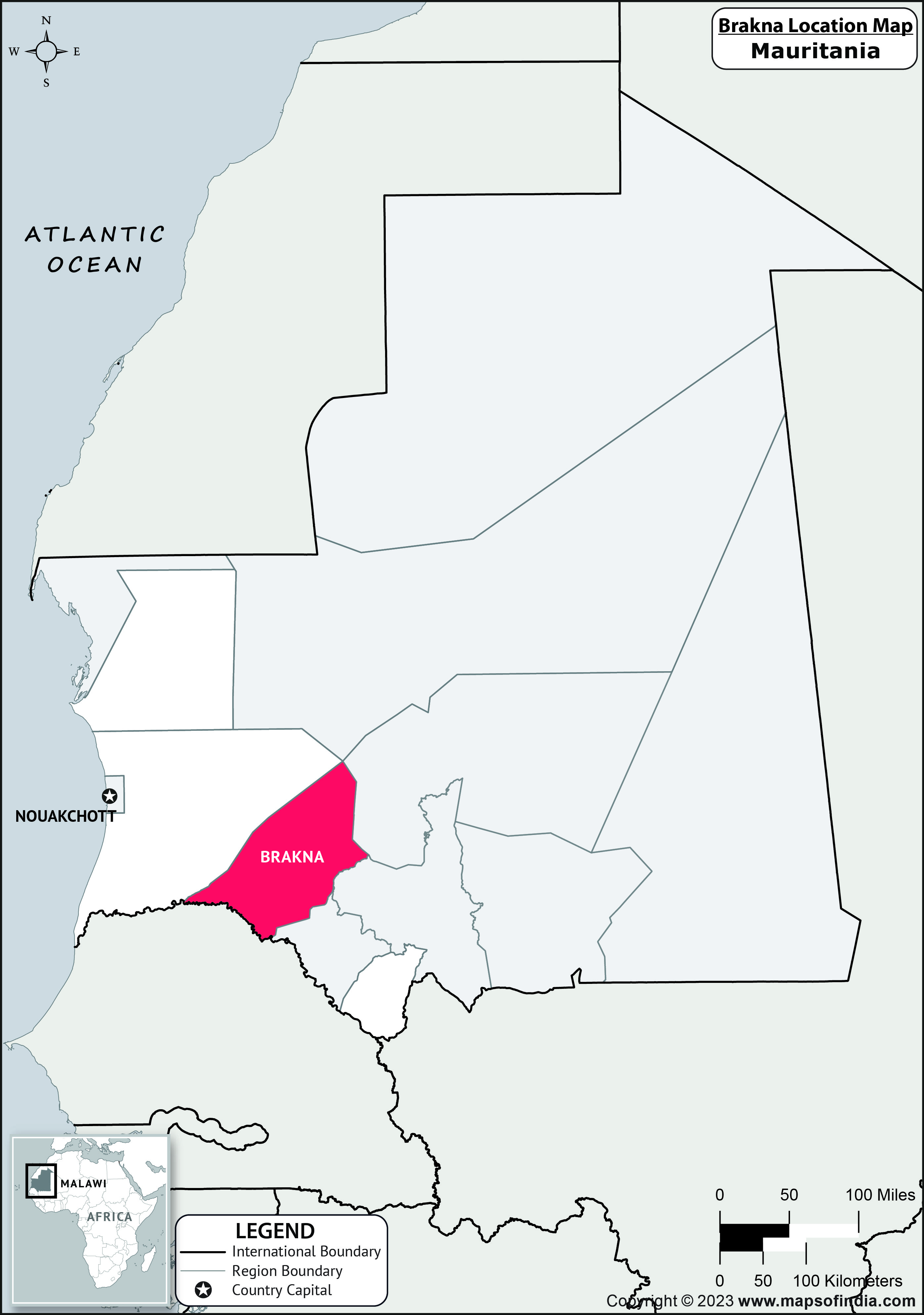 Brakna, Google Map, Mauritania Google Map of Brakna Satellite View