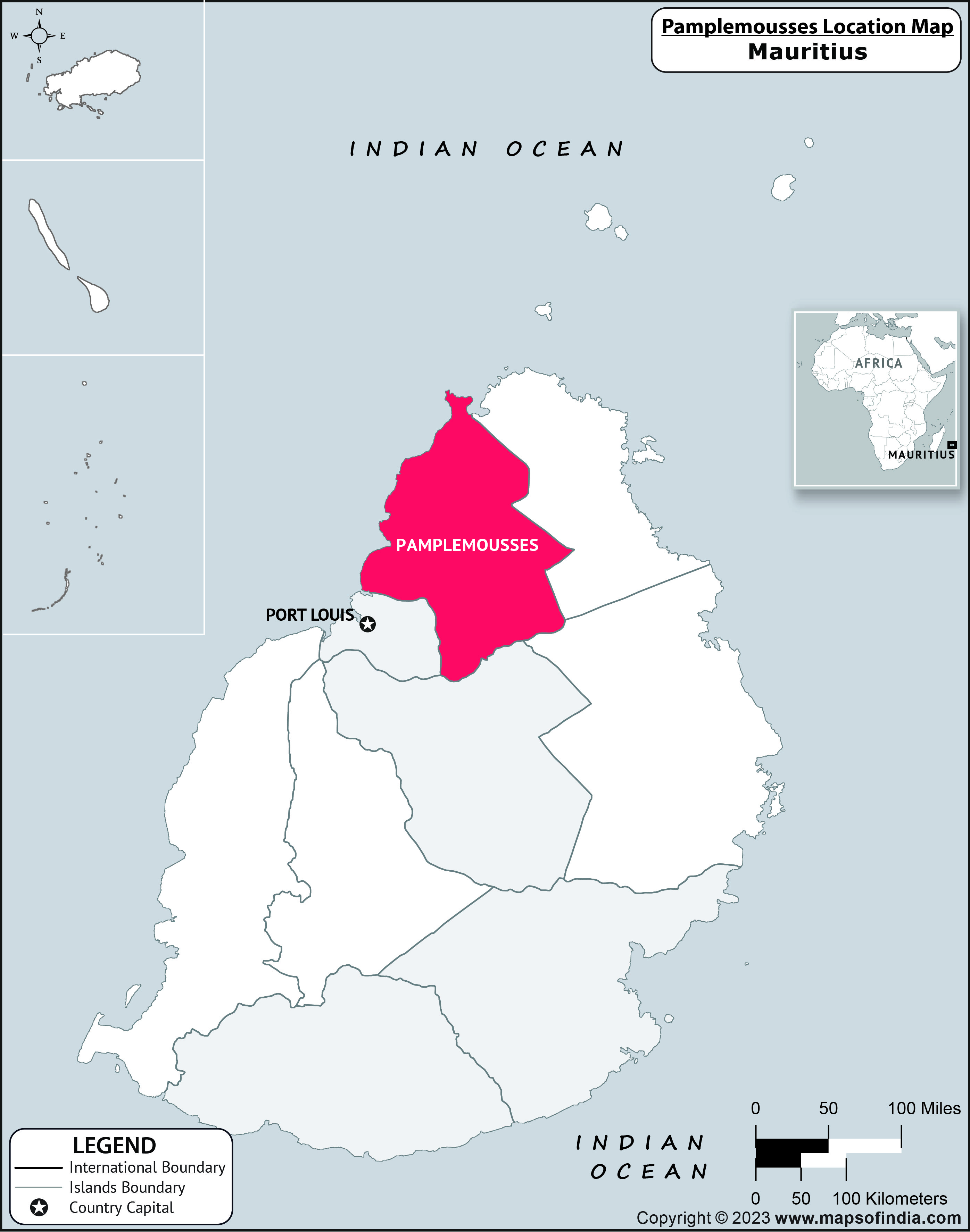 Map of Pamplemousses Location Pamplemousses Location Map