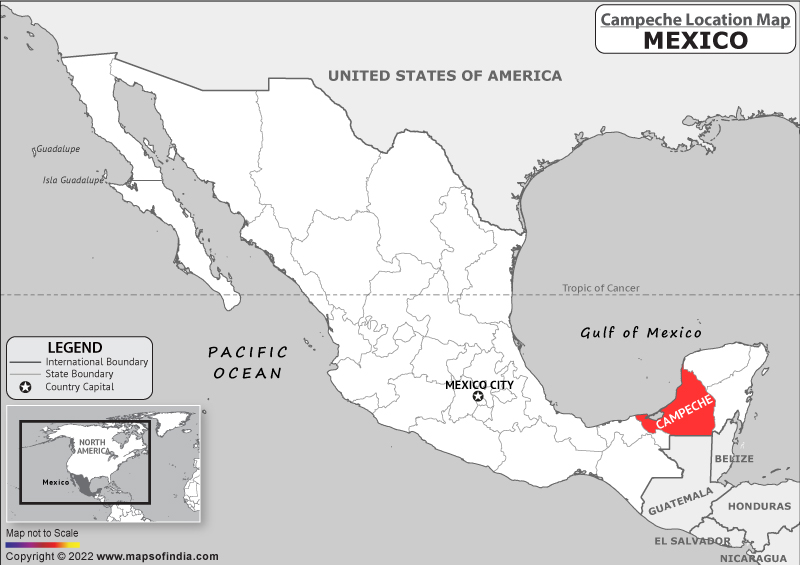 campeche Location Map
