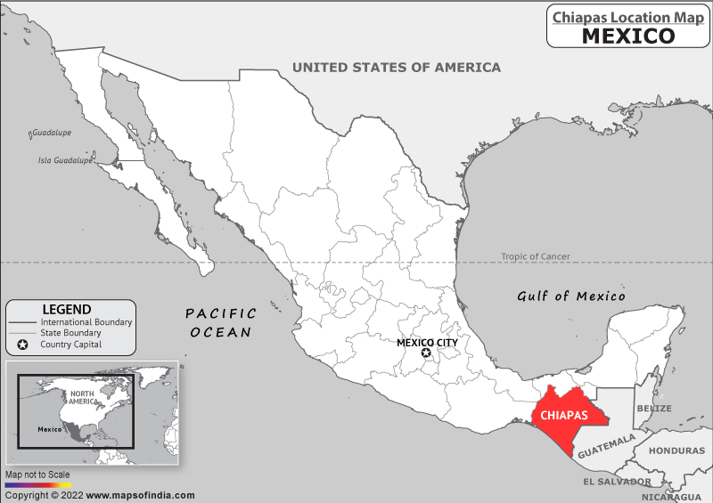 chiapas Location Map