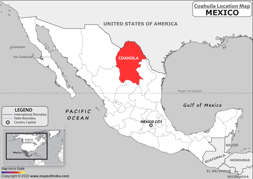 coahuila Location Map