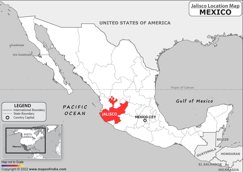 Jalisco Location Map