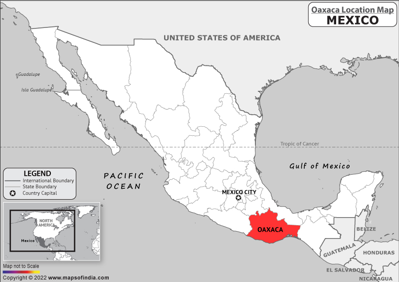 oaxaca Location Map