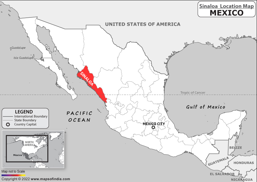 sinaloa Location Map
