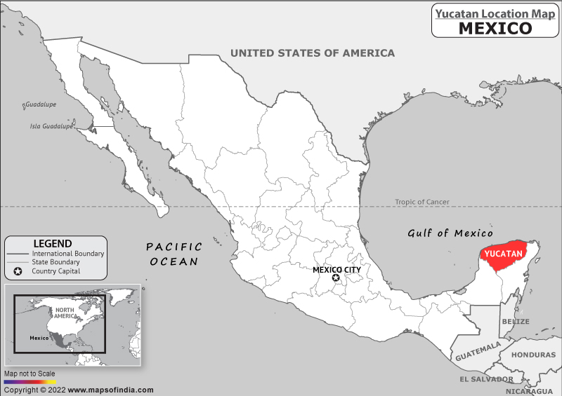 yucatan Location Map