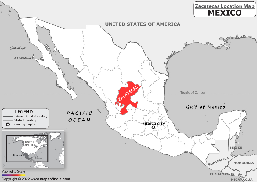 zacatecas Location Map