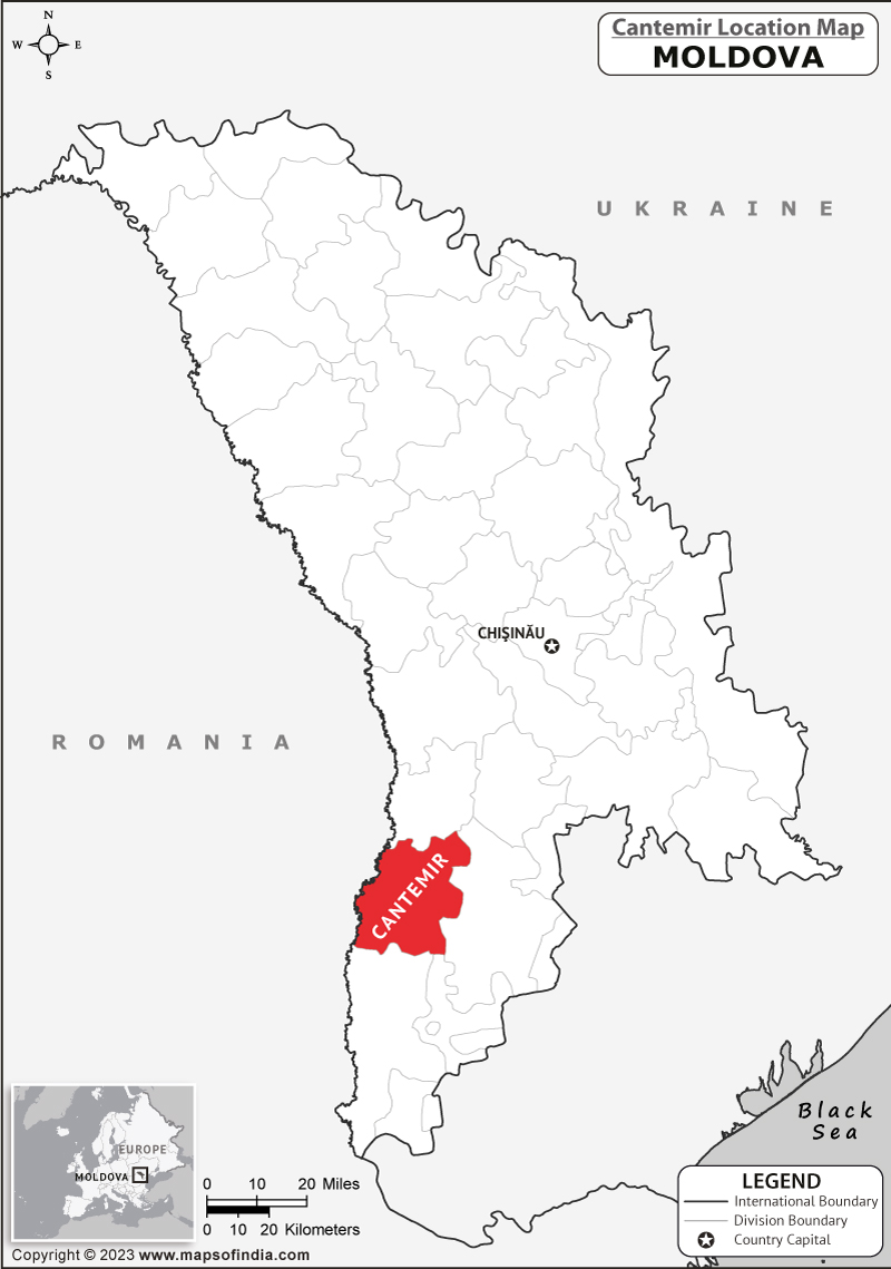 Map of Cantemir Location Cantemir Location Map